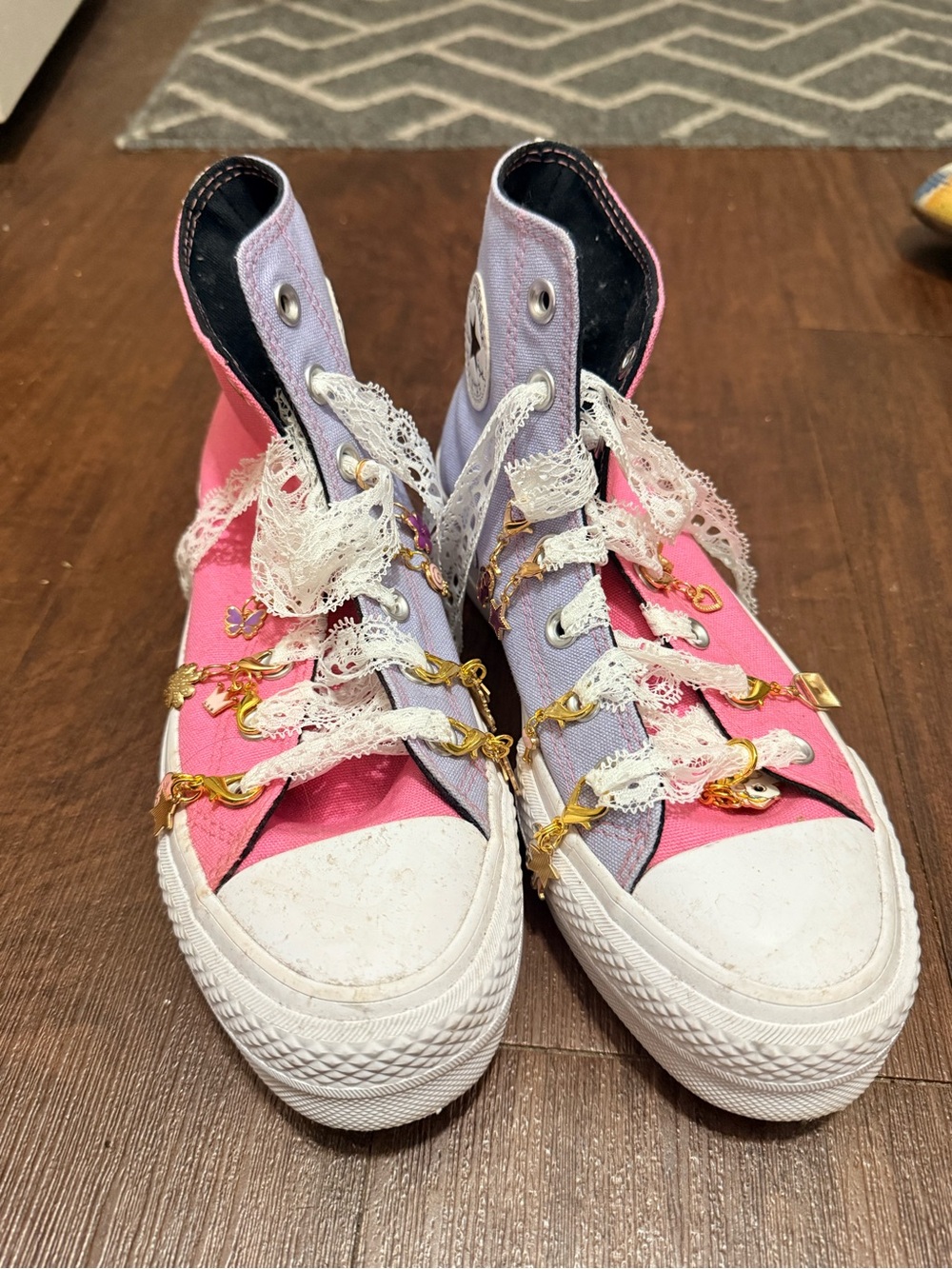 Converse Two-Tone Pink & Lavender High-Top Sneakers